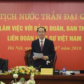 Liên đoàn luật sư Việt Nam đón tiếp và làm việc với Chủ tịch nước Trần Đại Quang