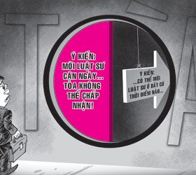 Mời luật sư cận ngày xử, được không?