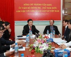 Chủ tịch nước làm việc với Liên đoàn luật sư Việt Nam