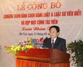Bình chọn danh hiệu “Hãng luật và Luật sư tiêu biểu năm 2012”