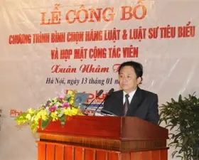 Bình chọn danh hiệu “Hãng luật và Luật sư tiêu biểu năm 2012”