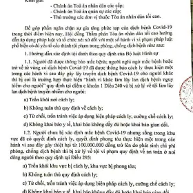Ý nghĩa của văn bản số 45/TANDTC-PC về xét xử tội phạm liên quan đến phòng chống dịch bệnh Covid -19