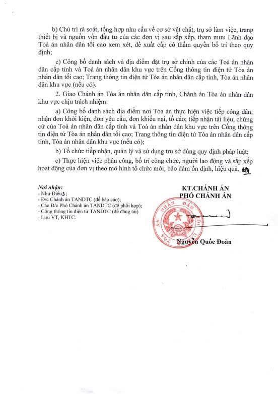 Cập nhật địa chỉ của 34 tòa án cấp tỉnh và 355 tòa án nhân dân khu vực 1/07/2025