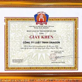 Công ty Luật TNHH Dragon vinh dự nhận Giấy khen của Đoàn Luật sư TP Hà Nội