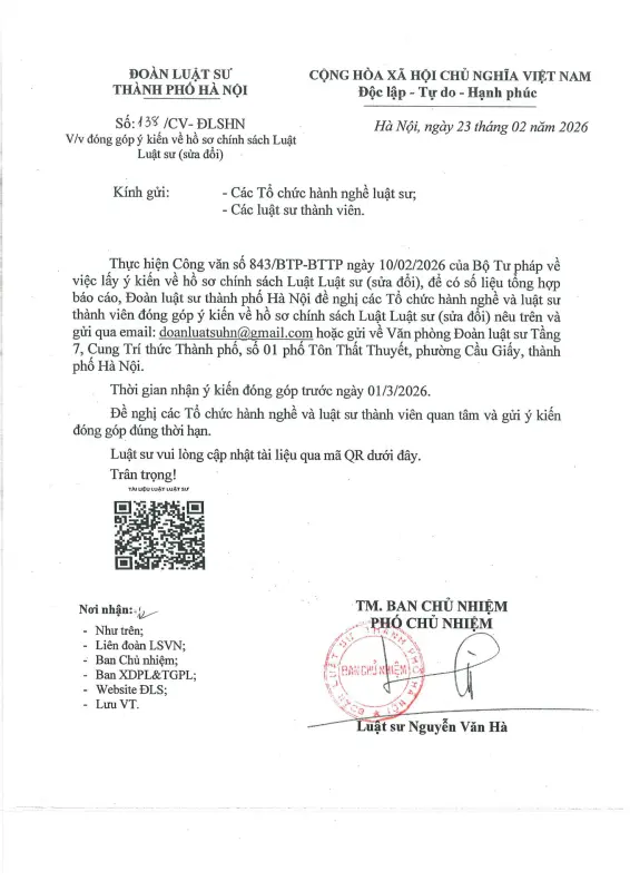 Đề nghị v/v đóng góp ý kiến về hồ sơ chính sách Luật Luật sư ( sửa đổi) Đề nghị v/v đóng góp ý kiến về hồ sơ chính sách Luật Luật sư ( sửa đổi)