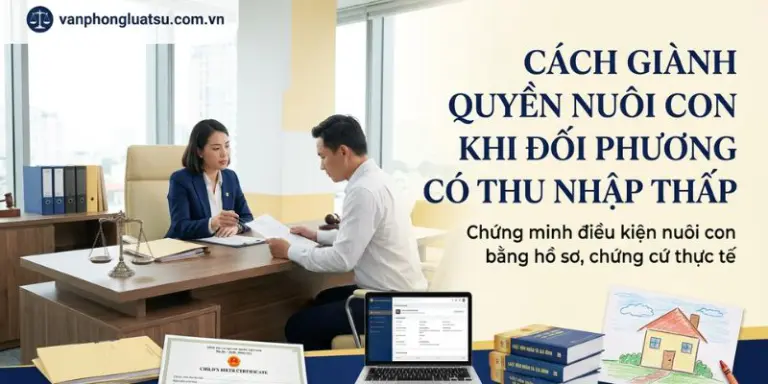 Cách giành quyền nuôi con khi đối phương thu nhập thấp