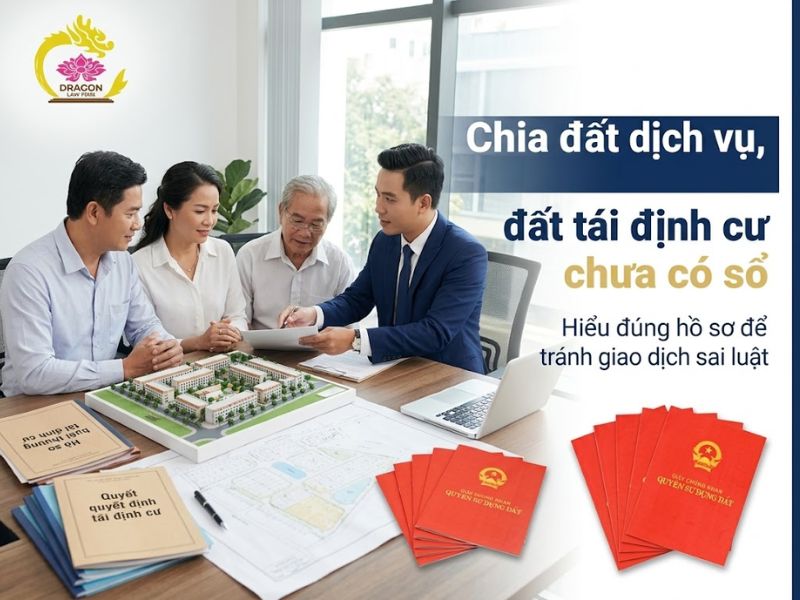 Chia đất dịch vụ, đất tái định cư chưa có sổ thế nào? Chia đất dịch vụ, đất tái định cư chưa có sổ