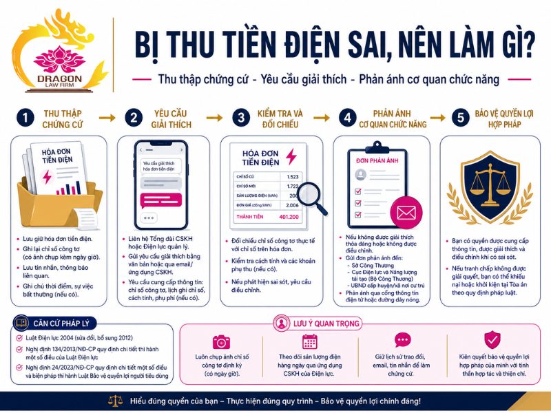 Chủ nhà thu tiền điện sai quy định
