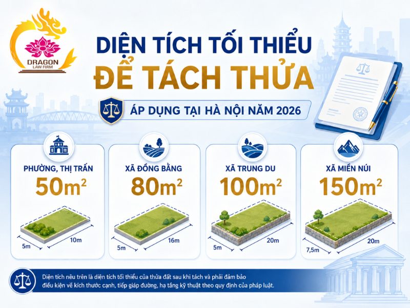Hạn mức tách thửa đất ở Hà Nội 2026 là bao nhiêu m2? Hạn mức tách thửa đất ở Hà Nội 2026 là bao nhiêu m2?
