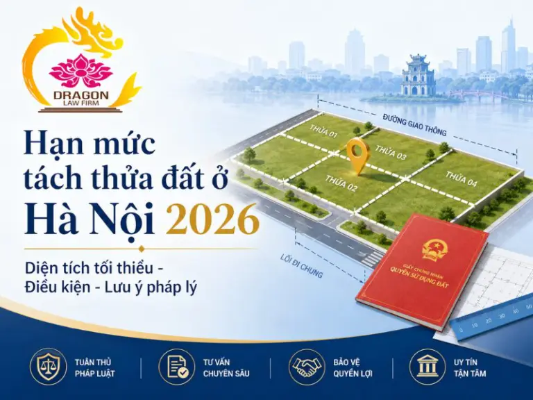 Hạn mức tách thửa đất ở Hà Nội 2026 là bao nhiêu m2?