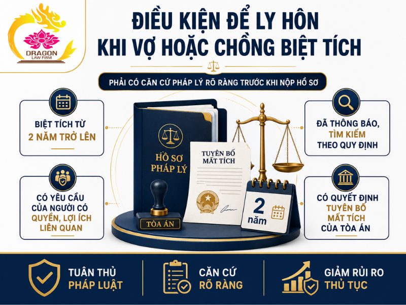 Ly hôn đơn phương khi vợ chồng biệt tích có được không?