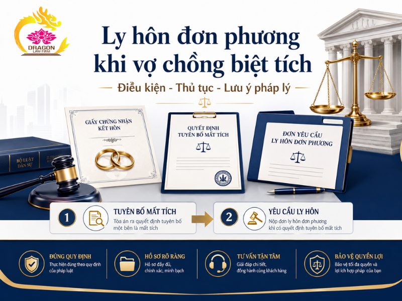 Ly hôn đơn phương khi vợ chồng biệt tích có được không?