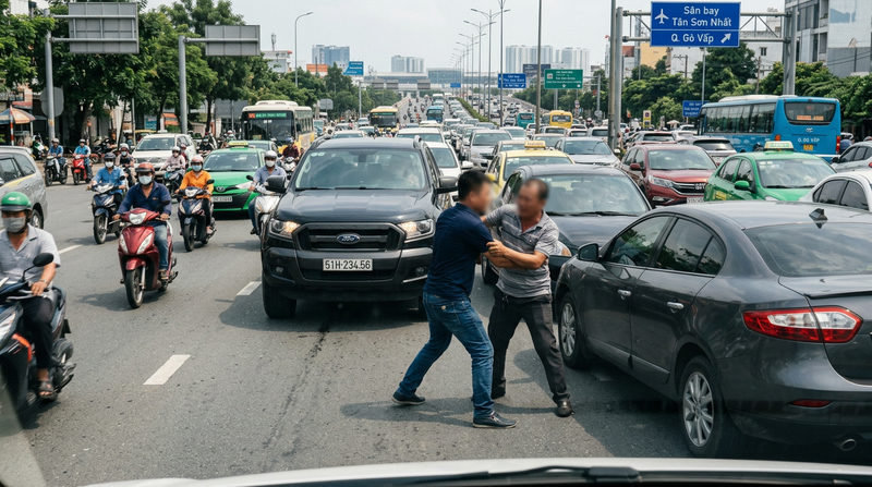Toàn cảnh vụ 2 tài xế rượt đuổi đánh nhau trên đường ở TP.HCM