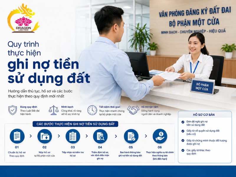 Hồ sơ, điều kiện của thủ tục ghi nợ tiền sử dụng đất