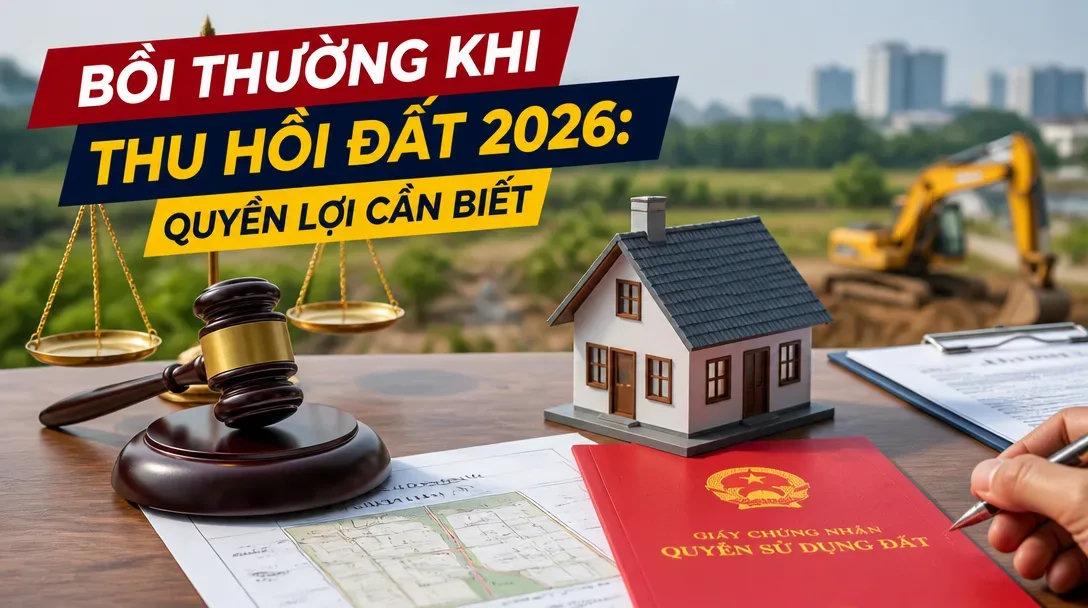 Bồi thường khi thu hồi đất 2026: Quyền lợi cần biết Bồi thường khi thu hồi đất 2026: Quyền lợi cần biết