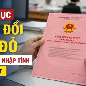 Thủ tục cấp đổi sổ đỏ sau sáp nhập tỉnh bạn cần biết