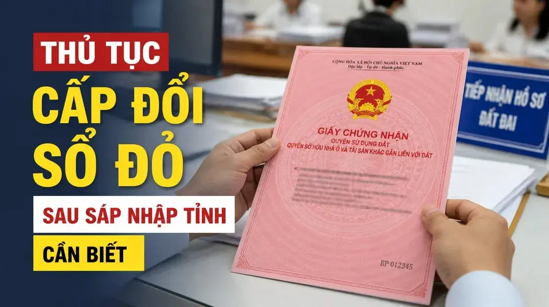 Thủ tục cấp đổi sổ đỏ sau sáp nhập tỉnh bạn cần biết Thủ tục cấp đổi sổ đỏ sau sáp nhập tỉnh bạn cần biết