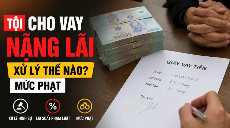 Tội cho vay nặng lãi xử lý thế nào, lãi suất bao nhiêu?