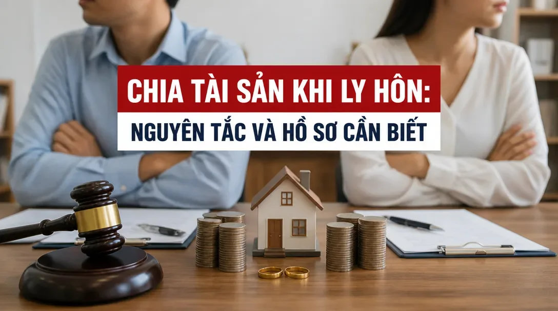 Chia tài sản khi ly hôn: Nguyên tắc, cách chia và hồ sơ cần chuẩn bị